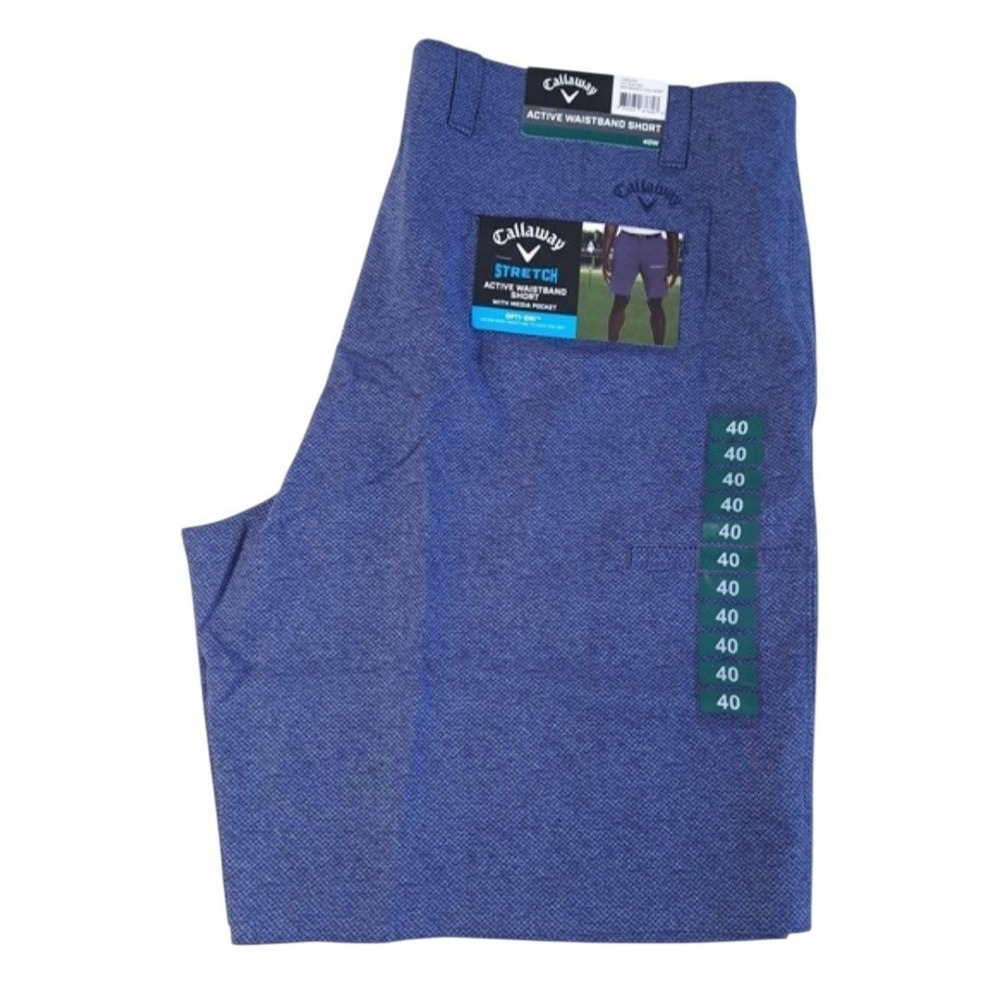 Callaway Men's Golf Shorts Size 40W Peacoat Blue Active Waistband Performance